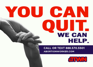 Abortion Worker Outreach Sign
