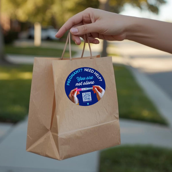 You Are Not Alone QR Code Sticker (pack of 100)