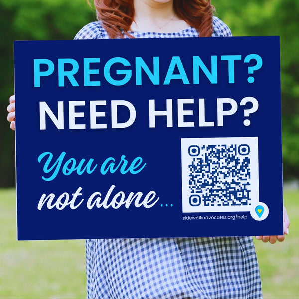 You Are Not Alone QR Code Sign