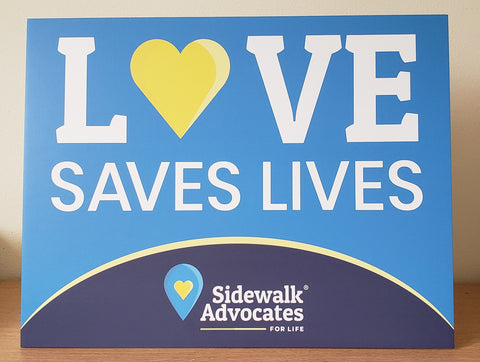 Exhibit Table Sign - Love Saves Lives