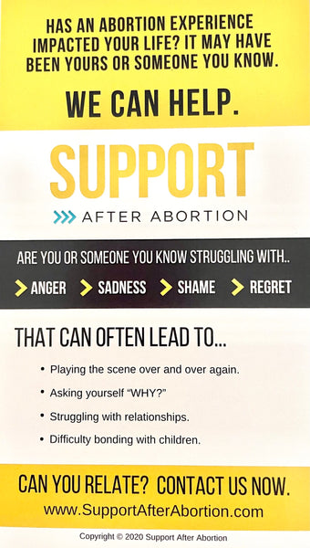 Support After Abortion Large Card (Set of 25)